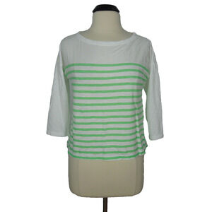 OLD NAVY (size PM) Striped Knit Top Relaxed 3/4 Sleeves Petites